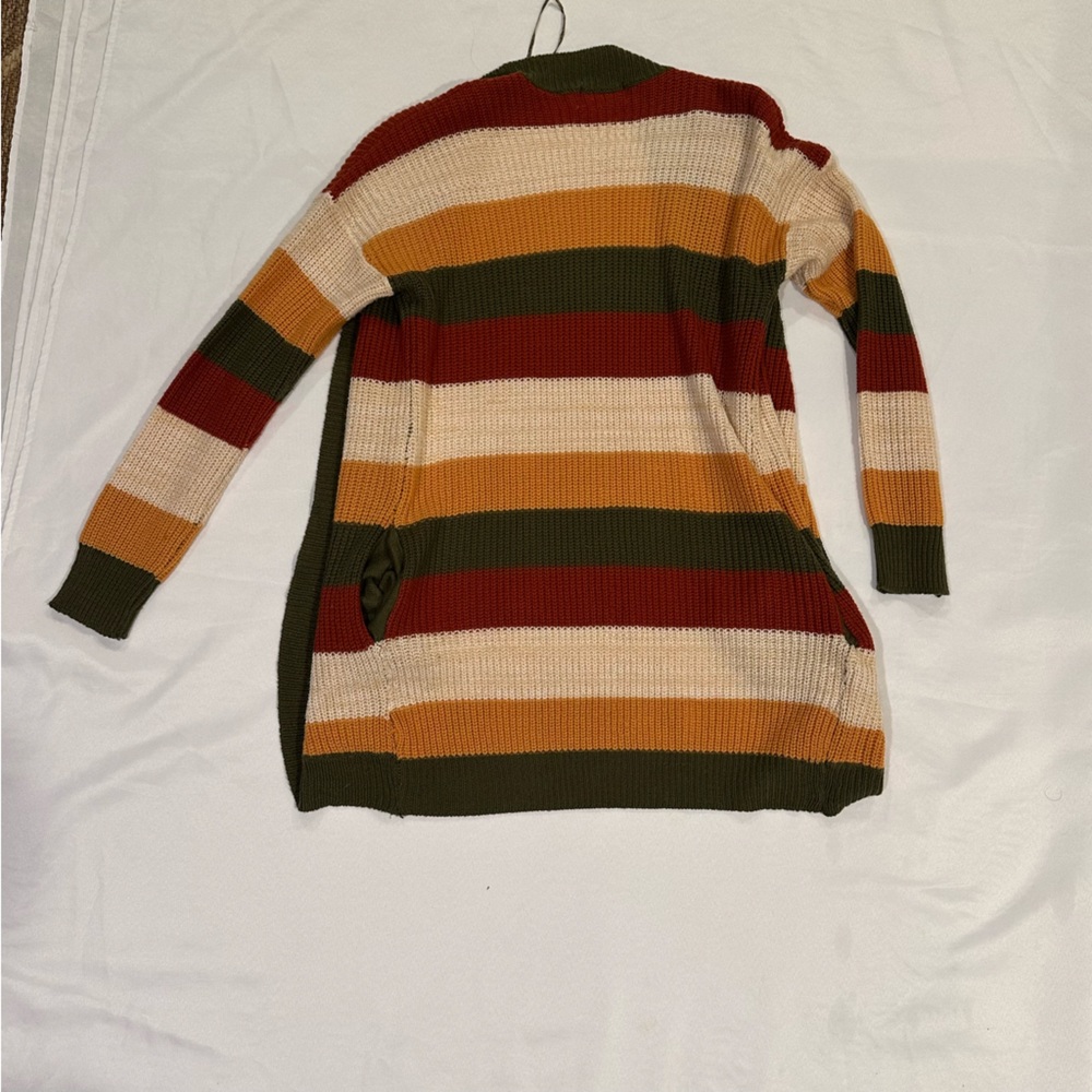 Vibrant Striped Knit Cardigan
